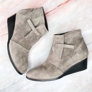 COCLICO Opal Suede Wedge Ankle Boots